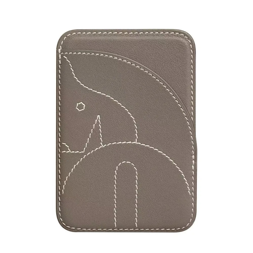 Gris Couleur Porte-cartes Magnétique PU pour Cartes de Visite
