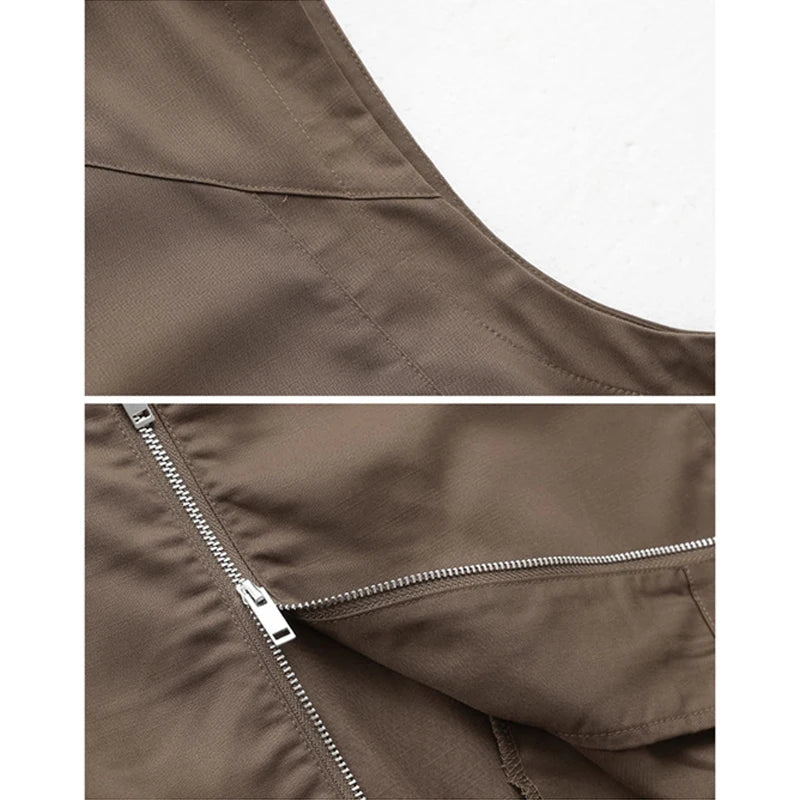 Gilet Sans Manches Homme Tencel Respirant À Glissière