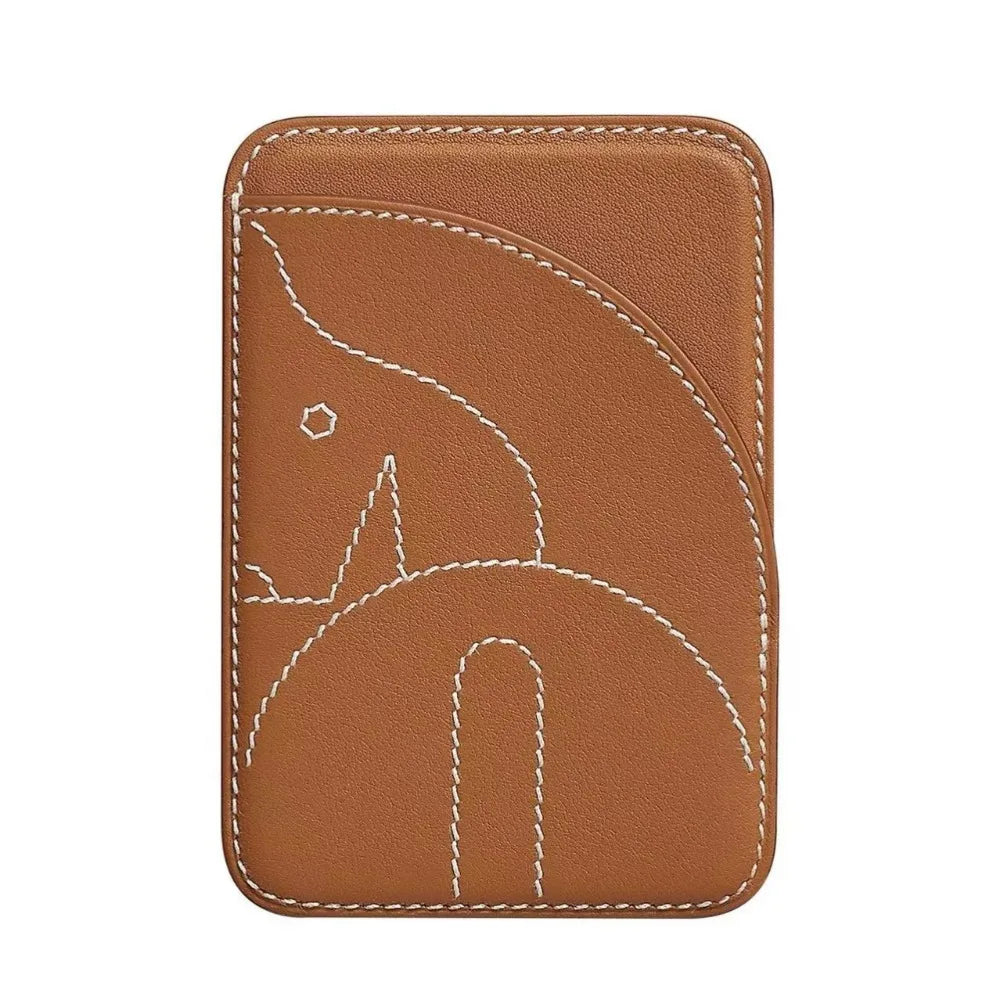 Marron Couleur Porte-cartes Magnétique PU pour Cartes de Visite