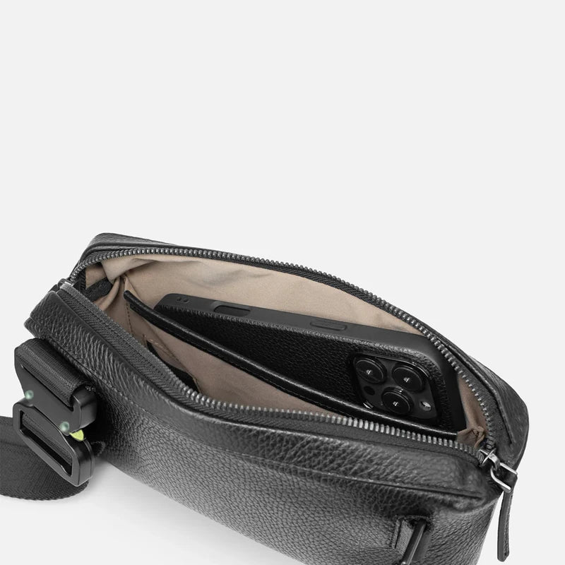 Sac Bandoulière Homme Compact En Similicuir Grainé