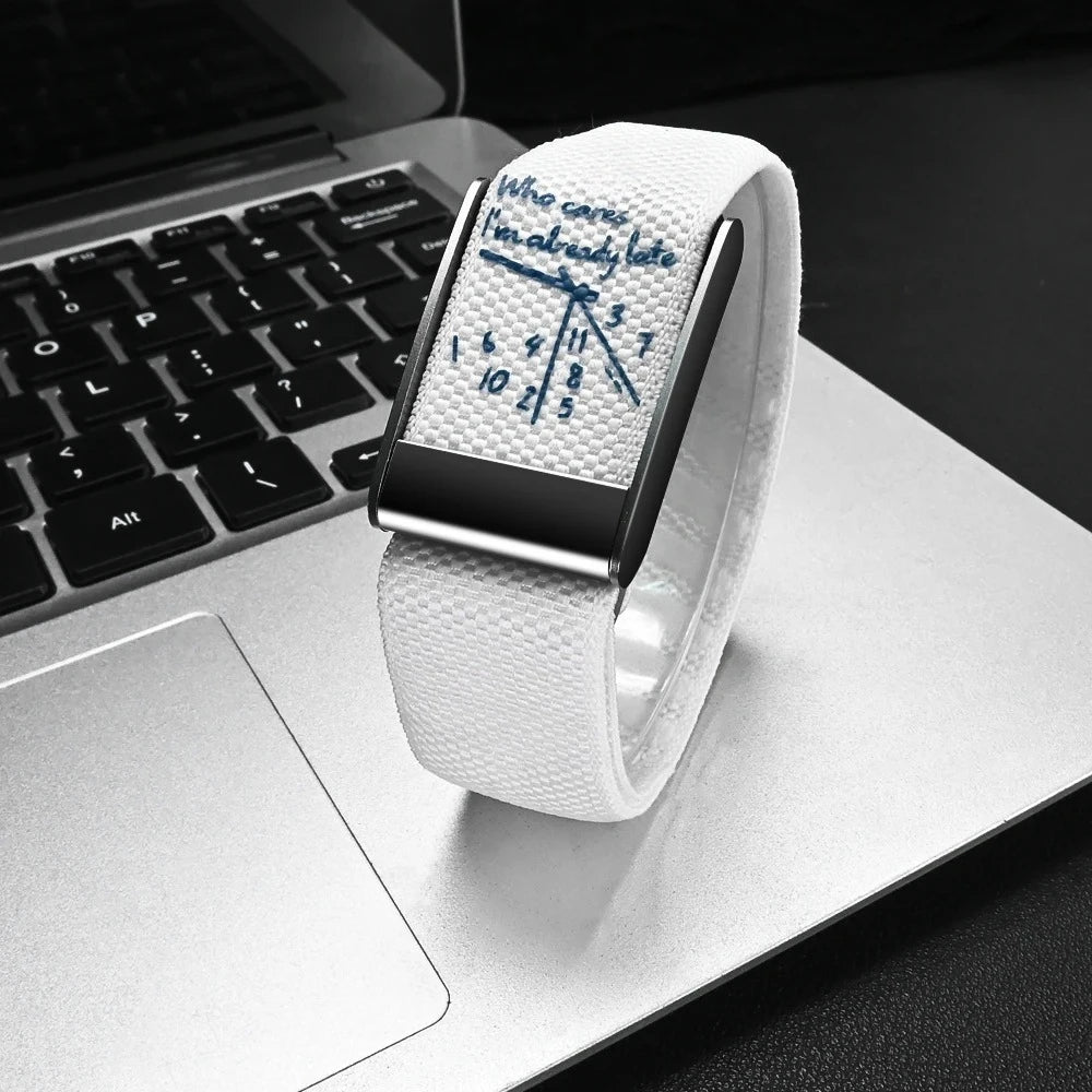 Blanc et noir Couleur du bracelet Bracelet Nylon Pour Google Fitbit Air & Whoop 5.0 Respirant