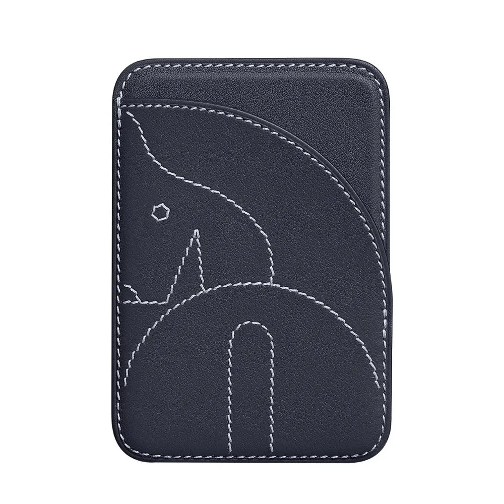 Bleu foncé Couleur Porte-cartes Magnétique PU pour Cartes de Visite