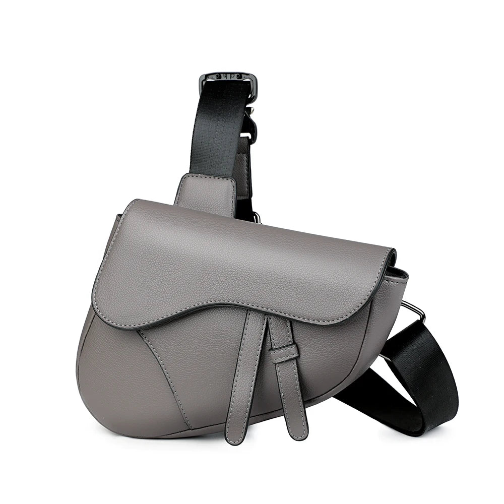 GRIS Couleur Sac Bandoulière Homme En Similicuir Style Besace